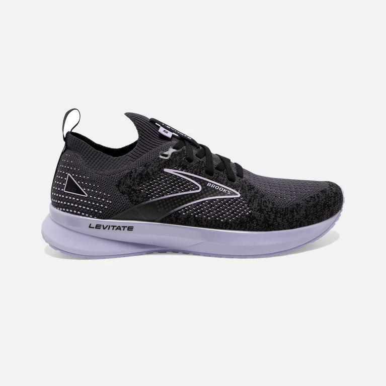 Tenis Brooks Levitate Stealthfit 5 Energy Return - Zapatillas Para Correr En Asfalto Mujer - Negras